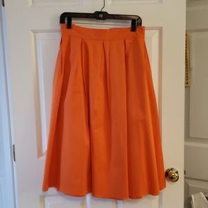 PLUS SIZE ELOQUII 100% COTTON ORANGE SKIRT